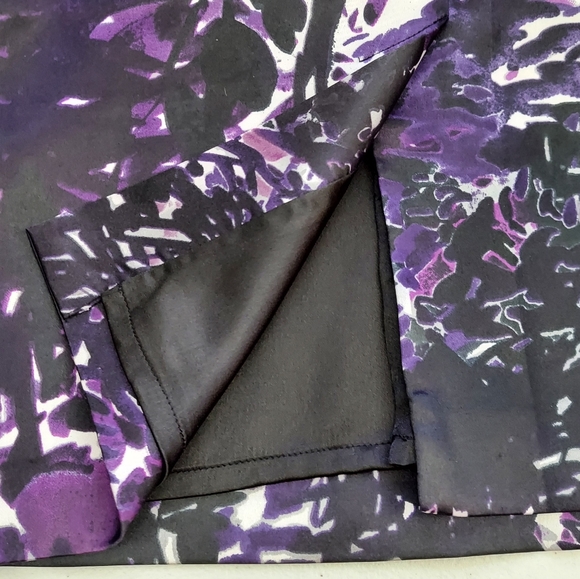 Tahari Sleeveless Dress, Black & Purple, sz 4 - Picture 13 of 14